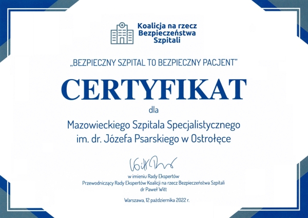 Certyfikat - 2